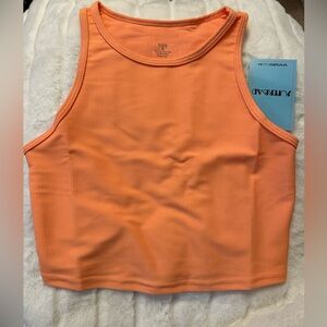 Small Fleo ribbed swift crop tempo tank